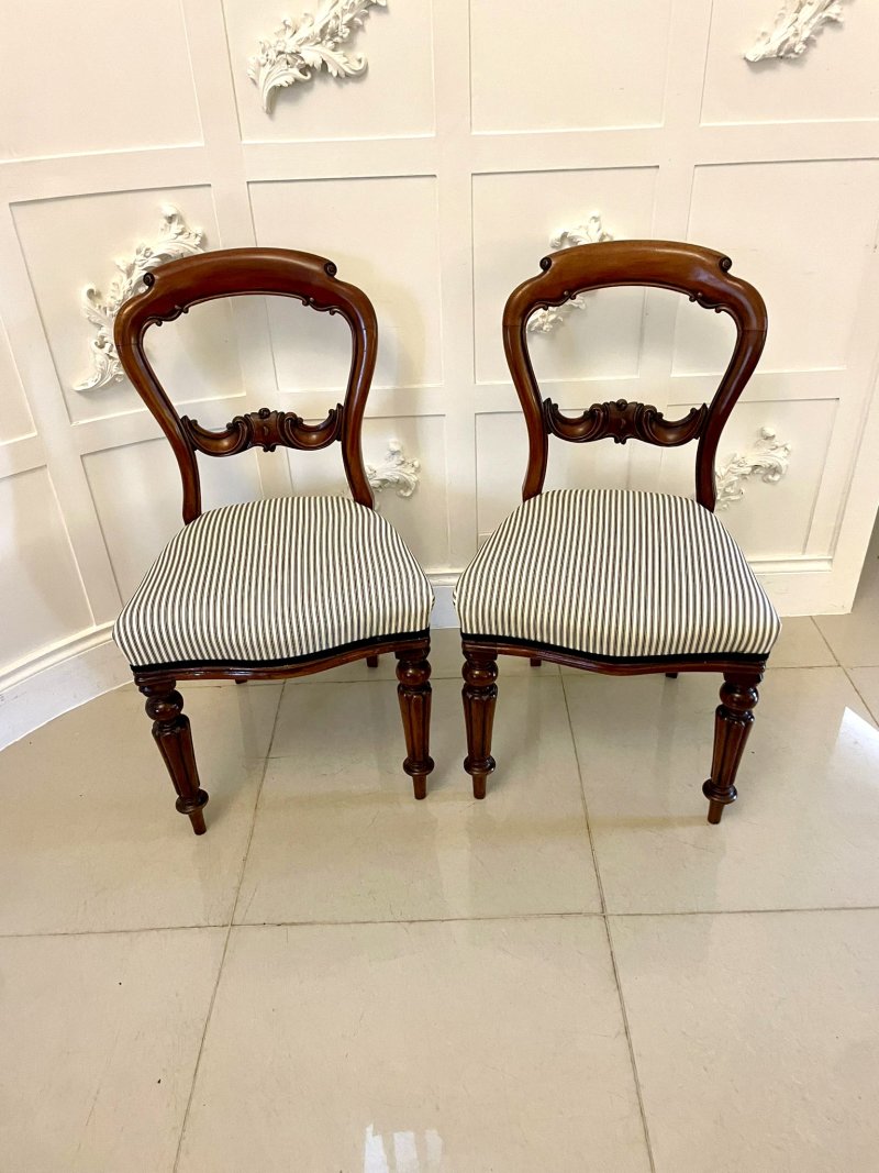 Antique Victorian Mahogany Carved Set of 6 Dining Chairs - Image 6